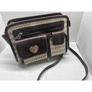 Woven Leather Like Purse 9" x 6" x 6"